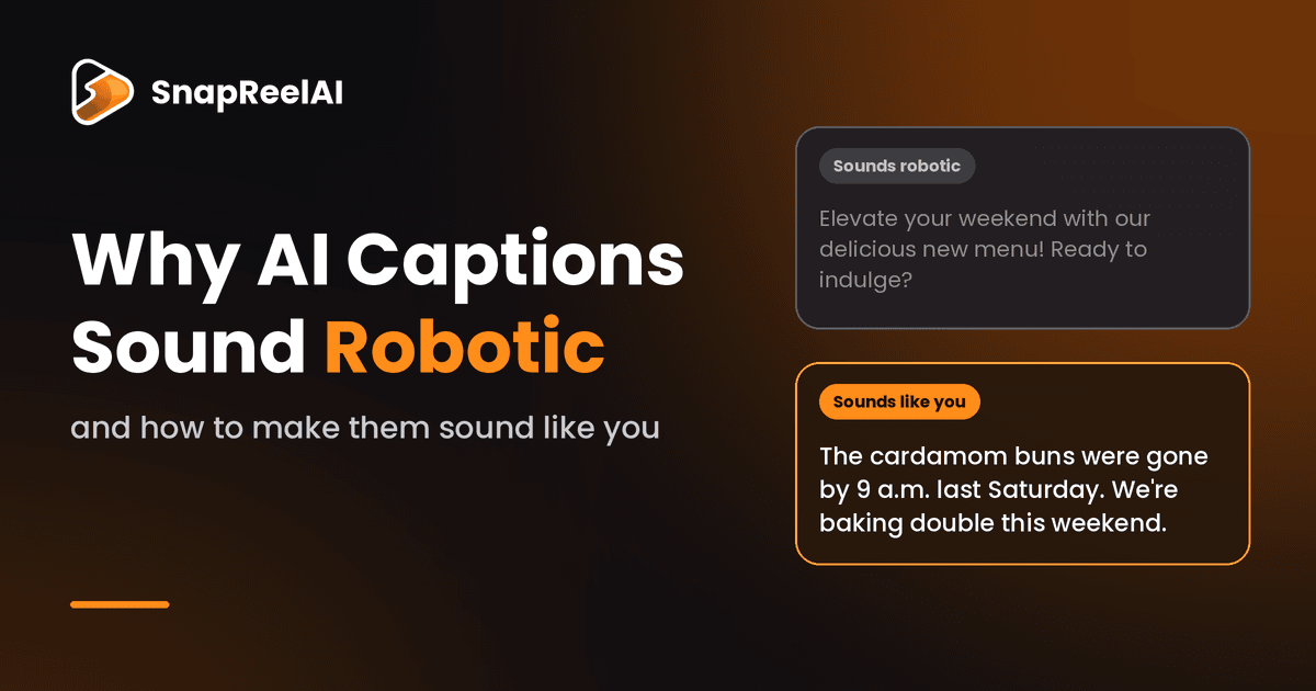 Why AI Captions Sound Robotic and How to Fix Them